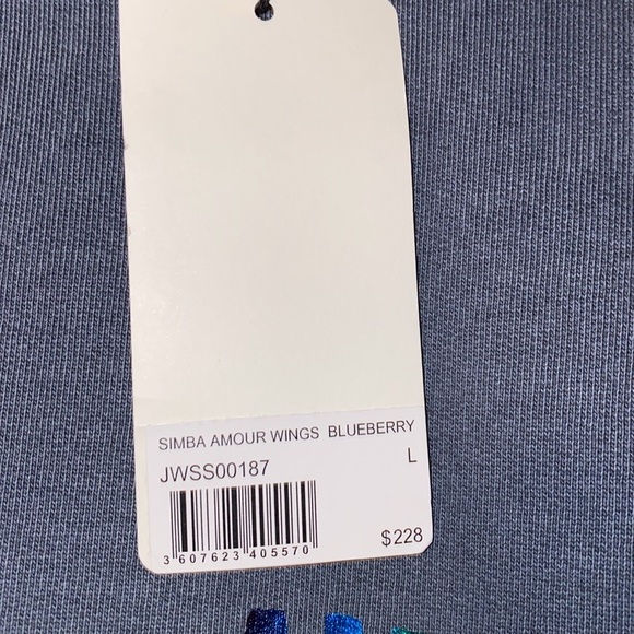 $228 RETAIL-NWT Simba Amour Wings in Blueberry size L Zadig & Voltaire Rainbow - Picture 5 of 7